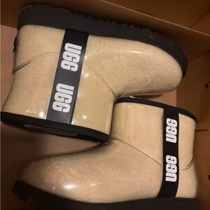 UGG Beige Boots with Black Details